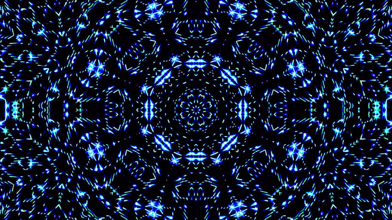 linhas brilhantes brilhantes definido movimento de onda azul, colorido, em fundo preto