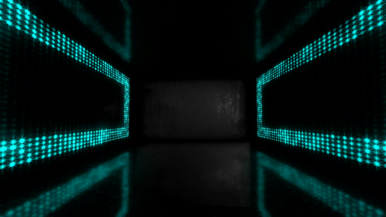 4k Glowing Stage blue Neon Lights - Loopable stock video