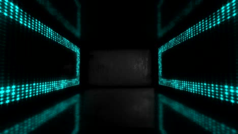 4k luces de neón azules brillantes para el escenario - video de stock en bucle