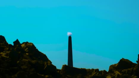 brickfield chimney in a factory in bangladesh