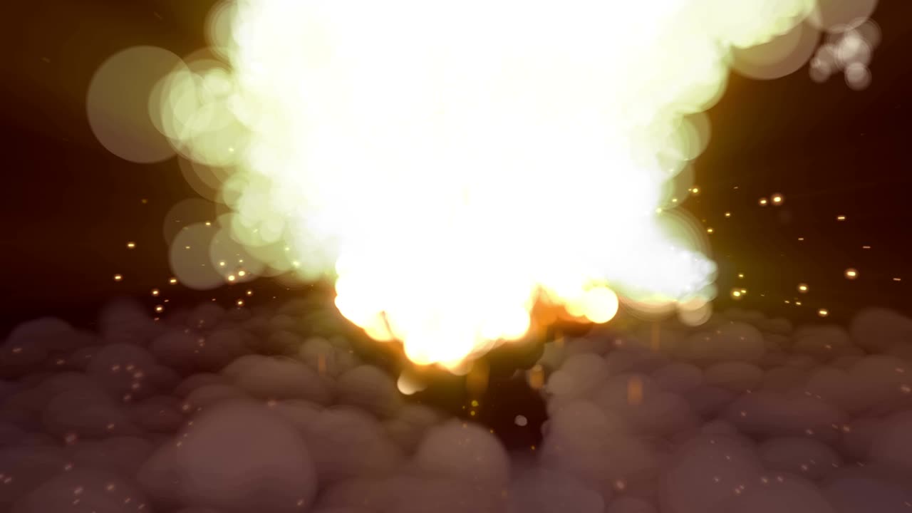 폭발 폭탄 연기 효과 애니메이션 4k