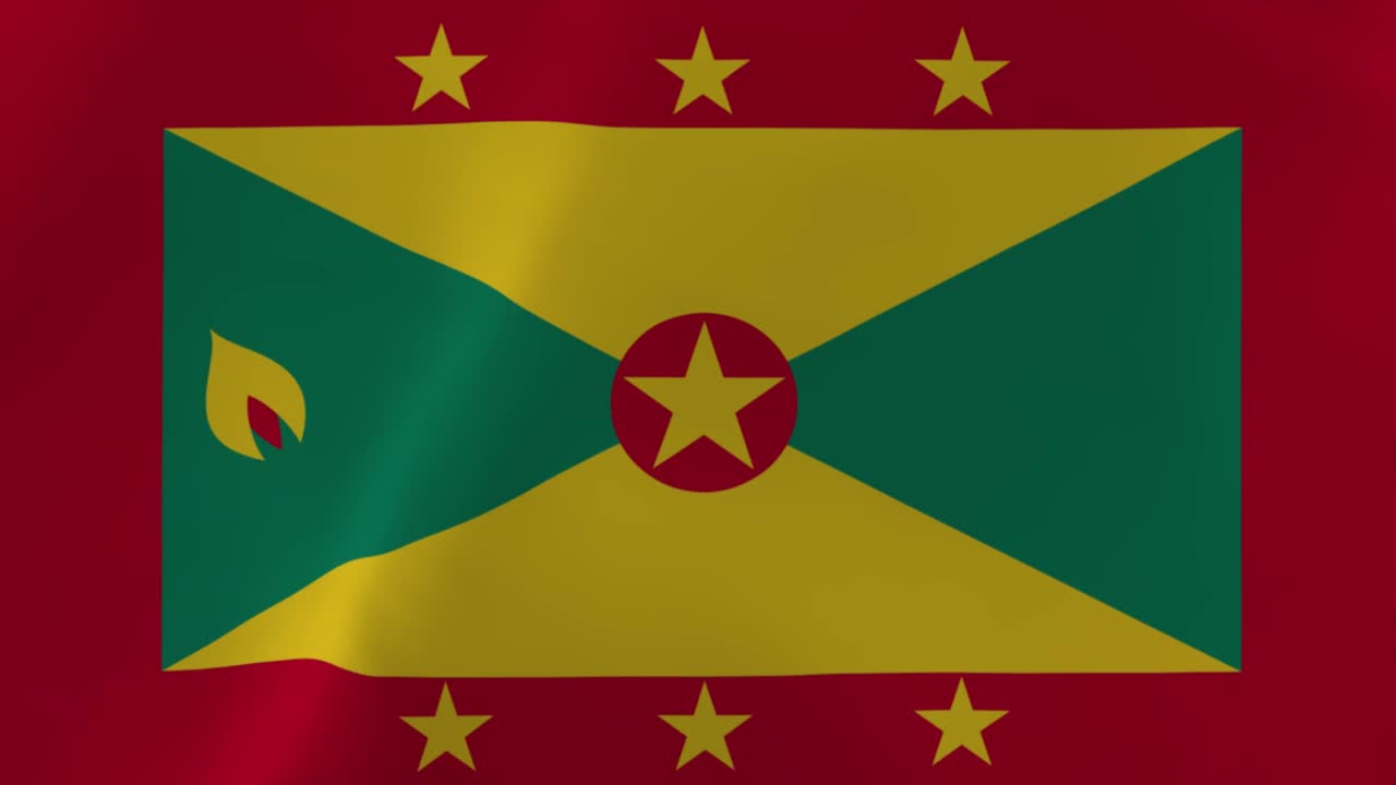 granada agitando la bandera animación 4k fondo de papel tapiz en movimiento