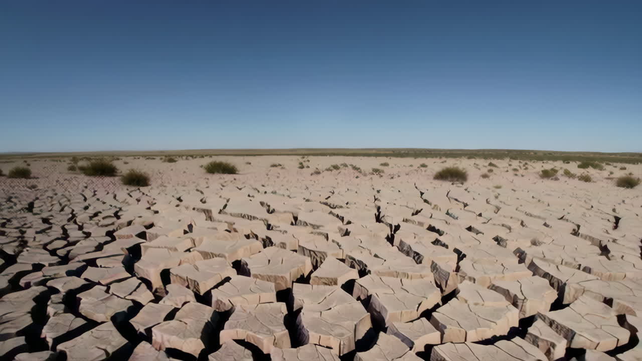 건조한 균열 된 땅