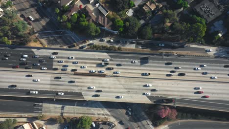 tracking along hollywood freeway