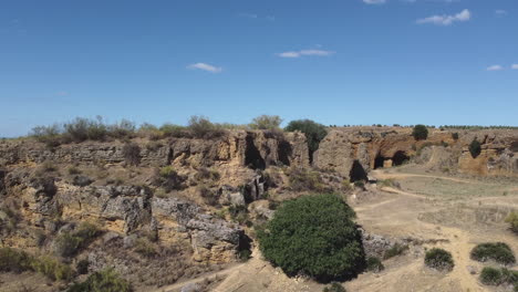 ancient spanish roman quarry with caves where muslims secretly prayed