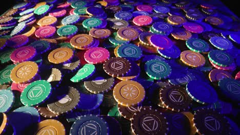 pile of colorful poker chips
