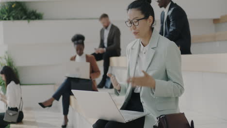 business people in modern office setting