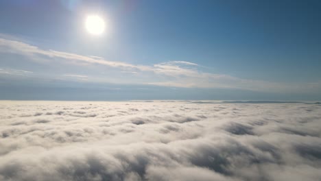 flying in the clouds flying in the clouds. the clouds are moving on camera. flying through the cloud