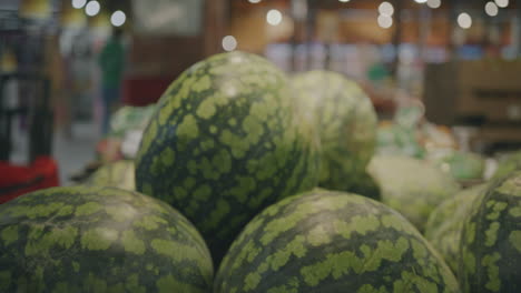 watermelons at a grocery store