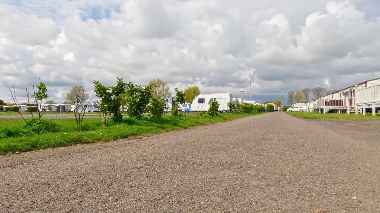 전형적인 영국 휴가 캠프 사이트