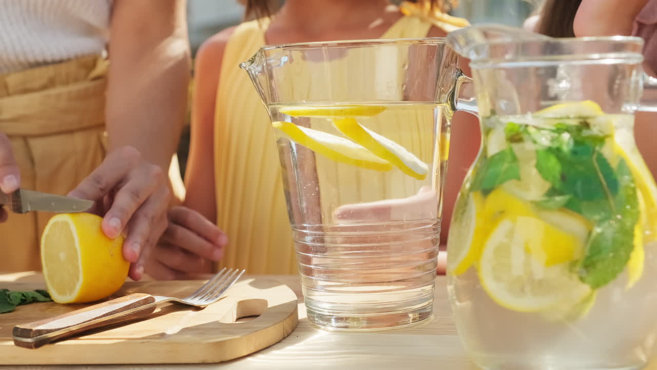 Making Lemonade Outdoors In Summer