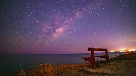 Timelapse-De-La-Vía-Láctea-Y-Estrellas-En-Movimiento