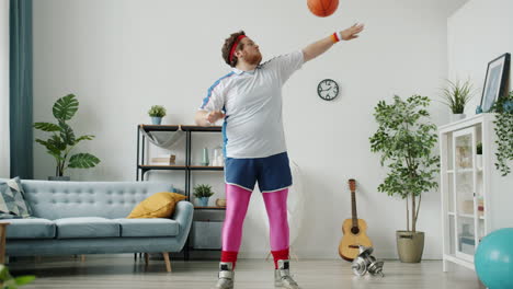 funny retro sports workout at home