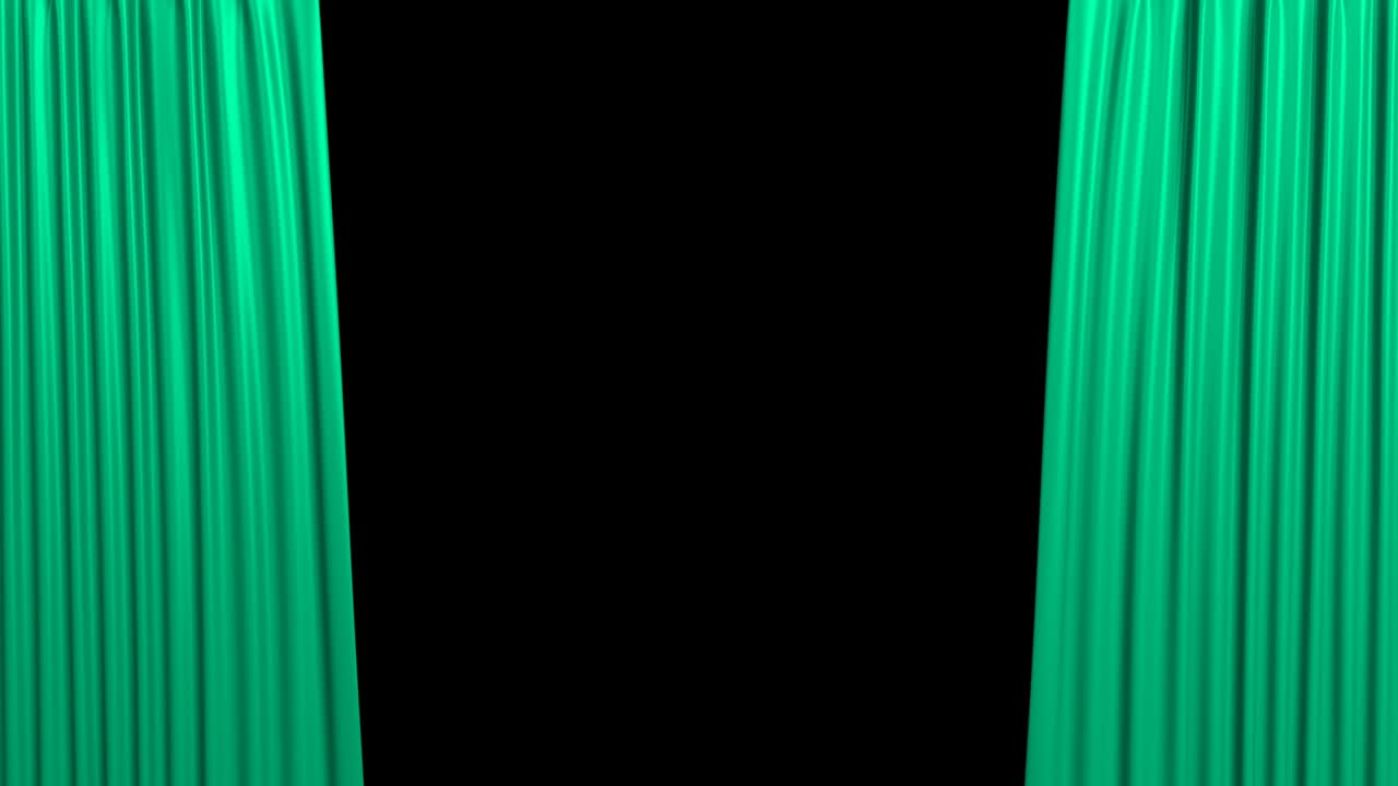 알파 배경으로 된 칠색 개방 커튼