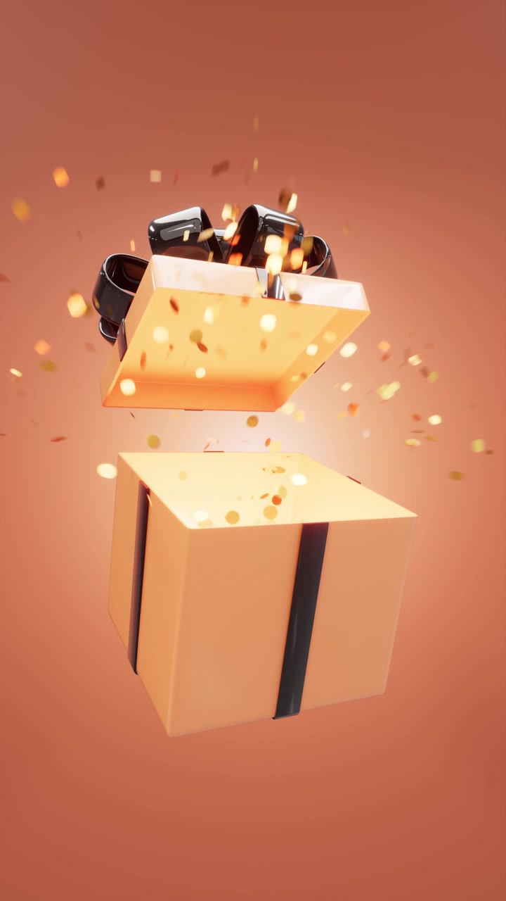 Apertura di una scatola regalo autunnale