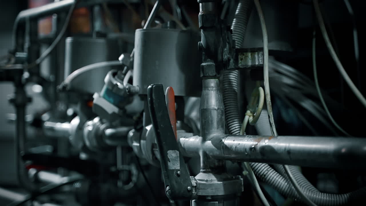 close-up de las máquinas industriales