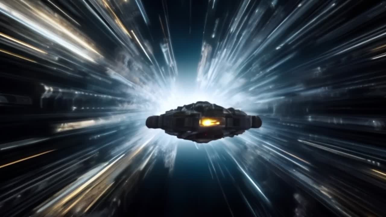 nave espacial viajando a través del espacio exterior fondo