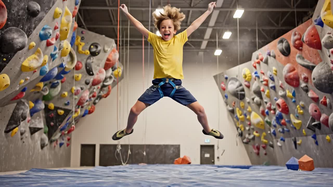 소년 실내 등반