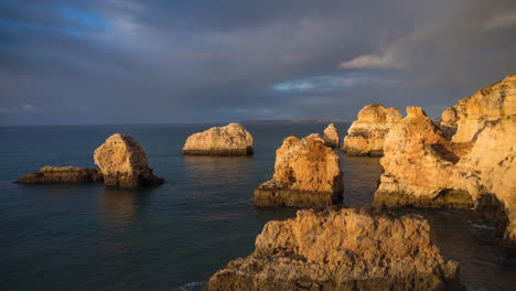 Portugal-Algarve-Acantilados-Timelapse-Amanecer-Arco-Iris