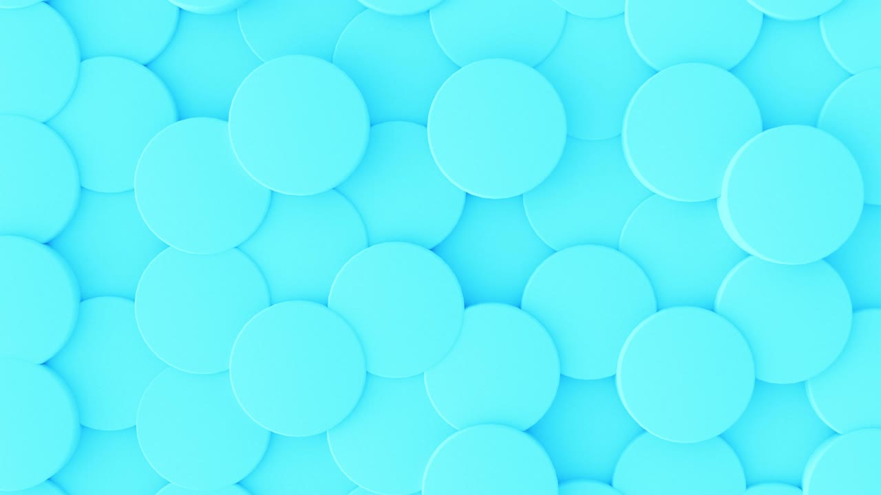 3D abstrakt geometrisk blå cylinder væg animation. 4K loop optagelse