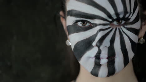 woman with artistic face paint