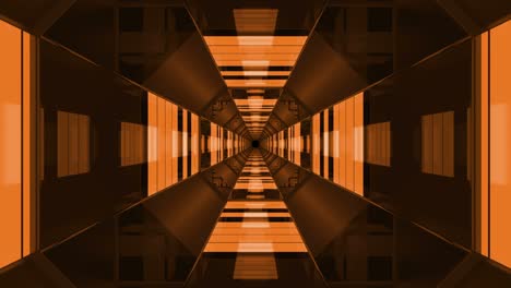 túnel tecnológico de fondo naranja con resolución de 4k