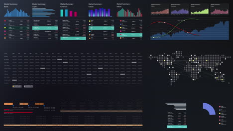 visuales de datos dinámicos para gráficos de información de negocios, gráficos animados e insights basados en datos para una maqueta de reunión de negocios. explore el mundo del comercio, las bolsas de valores y la criptografía