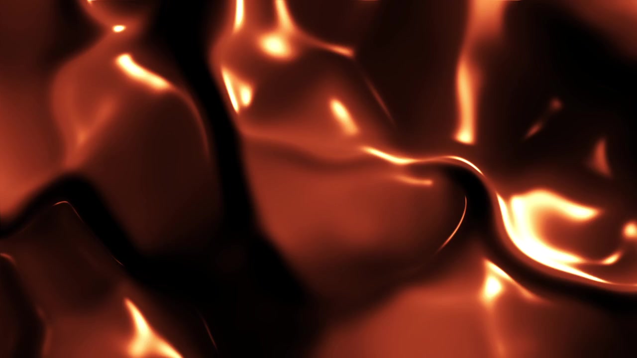 Superficie liquida astratta che scorre con riflessi caldi e luminosi