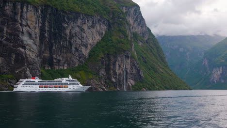 cruise ship in norwegian fjords