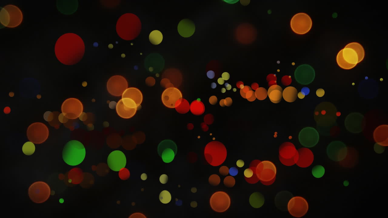 burbujas de luz coloridas sobre un fondo negro