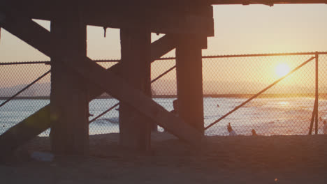 the sun sets over the pacific
