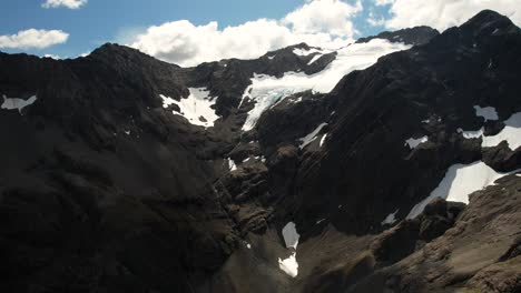 Paisaje-Alpino-De-Drones-Desde-El-Pico-De-Avalancha-Nueva-Zelanda