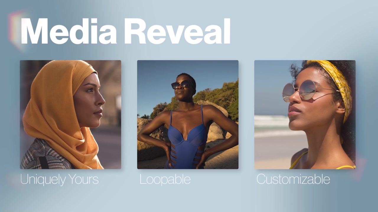 Dynamic Media Reveal Template Featuring Diverse Portraits
