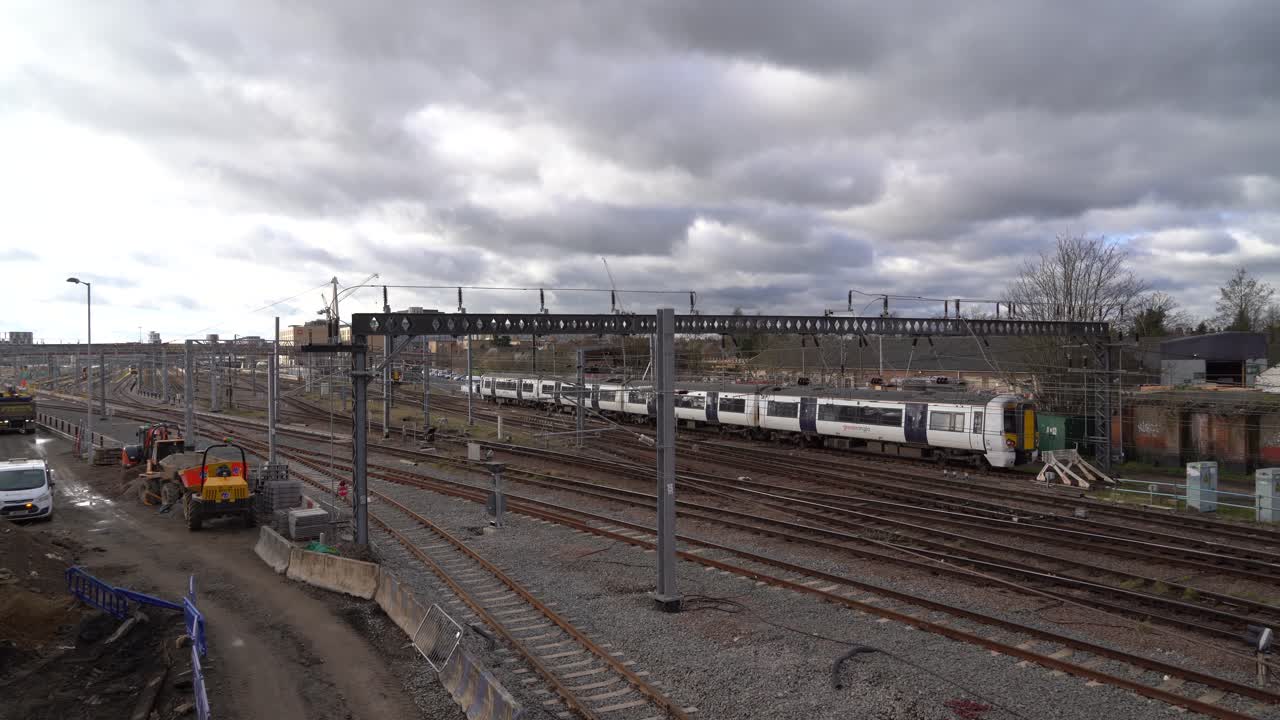 The train tracks in Cambridge UK. 14.02.22