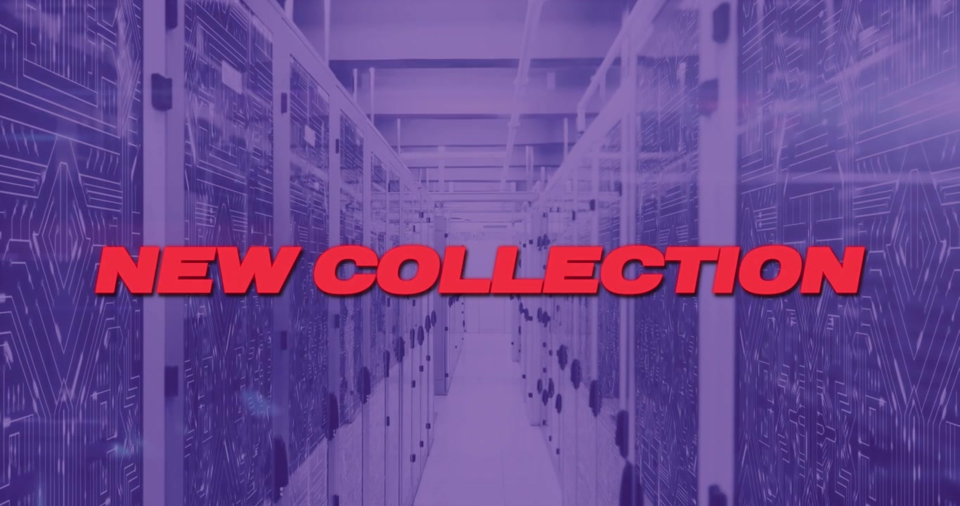 New Collection Text Overlay on Server Room Background
