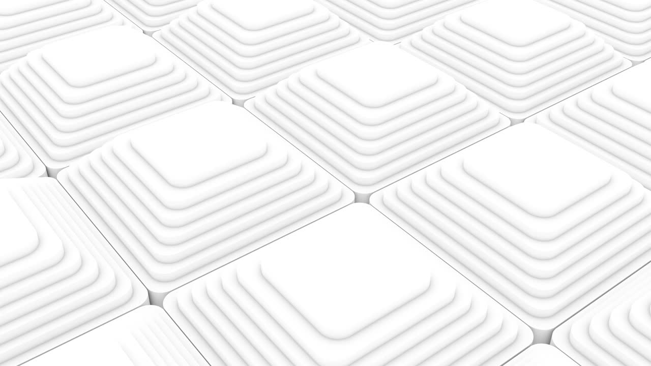 cuadrados blancos 3d moviéndose fondo abstracto. concepto generado digitalmente capaz de buclear sin problemas 4k