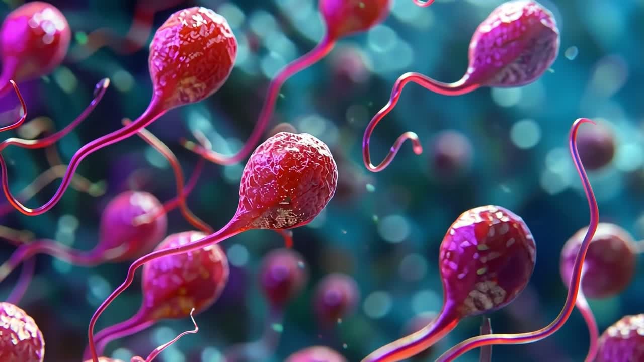 Microscopic view of biological cells