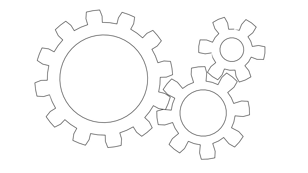 Gear wheels rotating. Seamless loop