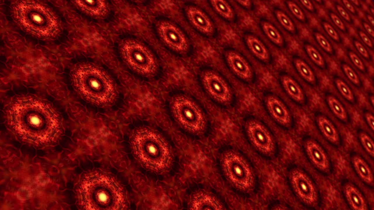 Animated hypnotic psychedelic mandala circle pattern abstract futuristic fashion repeating endless background seamless loop. 4K 3D rendering with blurred dept of field for yoga, clubs, shows, mandala.