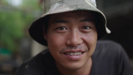 portrait of a smiling asian man