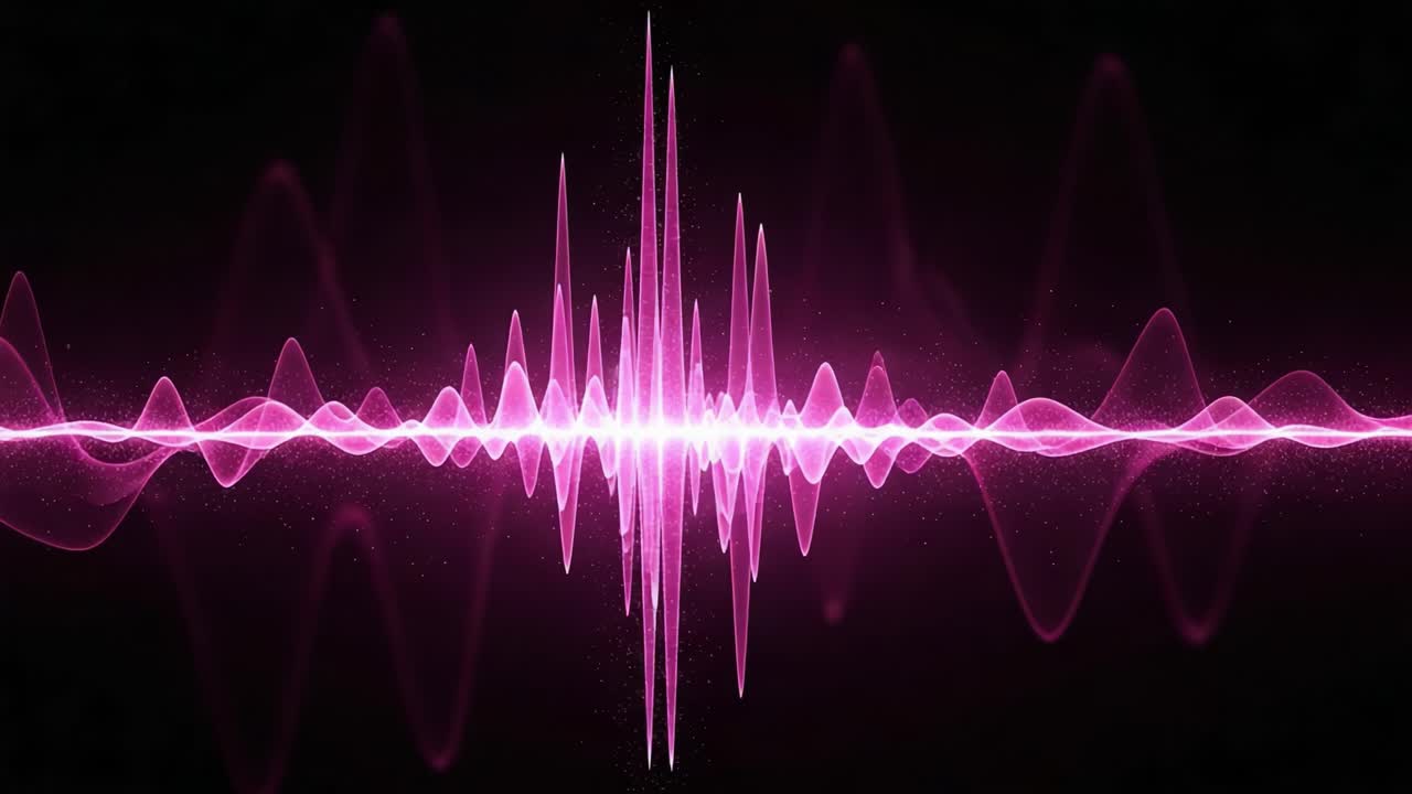 Dynamic Visualization of Sound Waves: Captivating Pink Audio Waveforms Showcasing Energy, Rhythm, and Motion in Stunning Digital Art