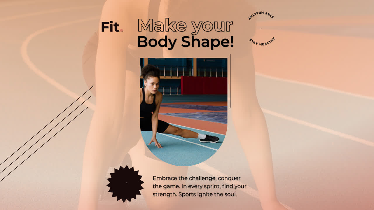 그라디언트 피트니스 인스타그램 포스트의 모션 그래픽