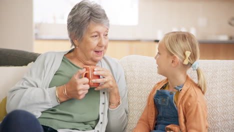 Communication,-grandmother-with-child-talking