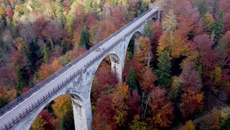 Aerial-View-Old-Bridge-in-Spring-in-Switzerland