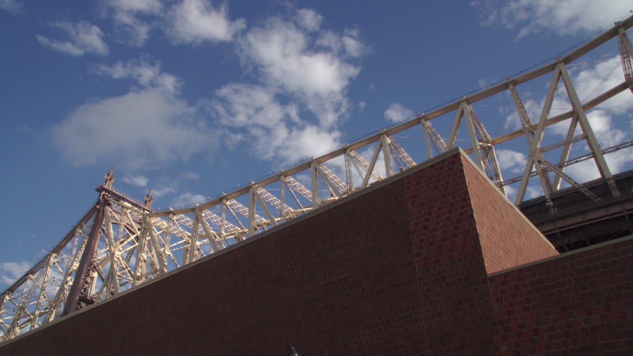 Low angle view of the Queensboro Bridge. Shot on a sunny morning in New York City