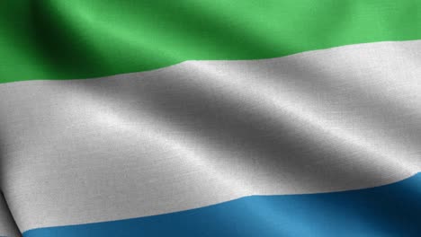 Closeup-waving-loop-4k-National-Flag-of-Sierra-Leone