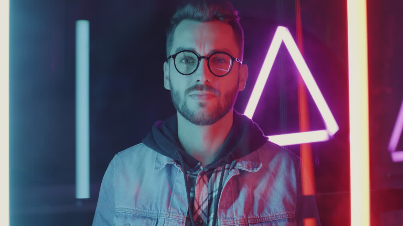 Man in Neon Lights
