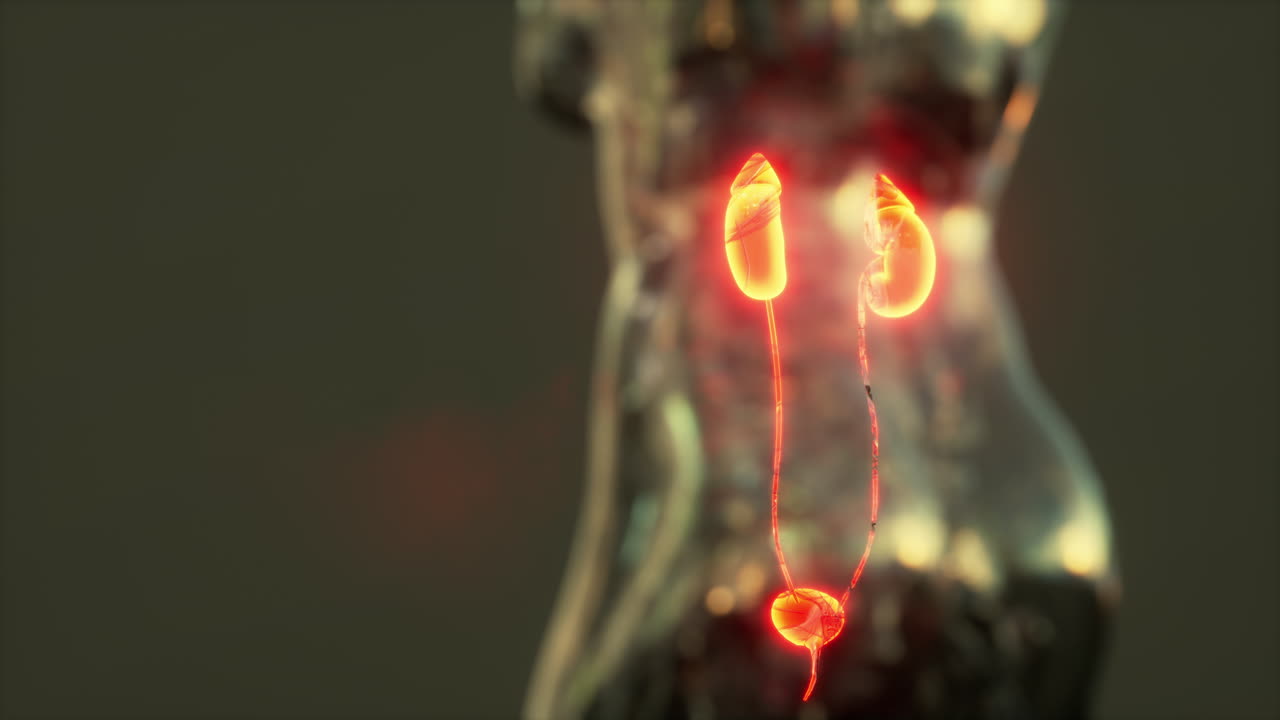 Human Urinary System and Kidneys Anatomy