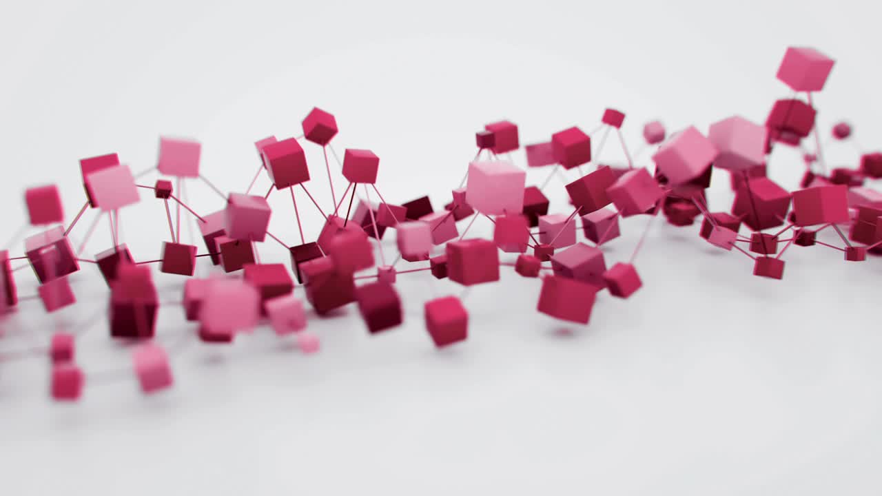 el concepto de cadena de bloques abstracto de 4k.