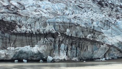 blue ice of the glacier at glacier bay national park and preserve, alaska